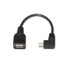 foto de CABLE AISENS USB 2.0 OTG ACODADO TIPO MINI B/M-A/H NEGRO 15CM