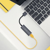 foto de CONVERSOR AISENS USB 3.0 A ETHERNET GIGABIT GRIS 15CM