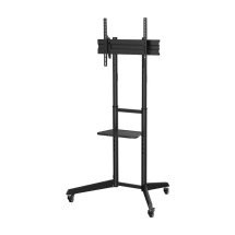 foto de SOPORTE SUELO AISENS RUEDAS BANDEJA DVD PANTALLA 50KG 37-70