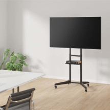 foto de SOPORTE SUELO AISENS RUEDAS BANDEJA DVD PANTALLA 50KG 37-70