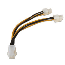 foto de CABLE ALIMENTACION AISENS 4PIN H-4+4PIN M 15CM