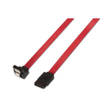 foto de CABLE AISENS SATA III DATOS 6G DATOS ACODADO ANCLAJES ROJO 0.5M