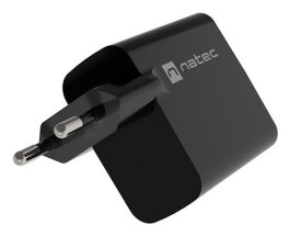 foto de CARGADOR NATEC RIBERA GAN 45W PD3.0 QC3.0 1XUSB-A + 1XUSB-C NEGRO