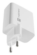 foto de CARGADOR NATEC RIBERA GAN 45W PD3.0 QC3.0 1XUSB-A + 1XUSB-C BLANCO