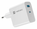 foto de CARGADOR NATEC RIBERA GAN 45W PD3.0 QC3.0 1XUSB-A + 1XUSB-C BLANCO