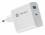 foto de CARGADOR NATEC RIBERA GAN 65W PD3.0 QC3.0 1XUSB-A + 1XUSB-C BLANCO