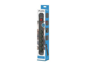 foto de REGLETA LANBERG SP1 5 TOMAS SCHUKO PROTECCION HASTA 2500W NEGRA 1.5M