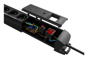 foto de REGLETA LANBERG SP1 5 TOMAS SCHUKO PROTECCION HASTA 2500W NEGRA 3M