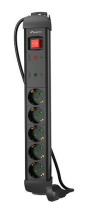 foto de REGLETA LANBERG SP1 5 TOMAS SCHUKO PROTECCION HASTA 2500W NEGRA 3M