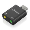 foto de CONVERSOR AISENS USB-A A AUDIO 48KHZ USB-A/M-2XJACK 3.5/H NEGRO