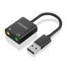 foto de CONVERSOR AISENS USB-A A AUDIO 48KHZ USB-A/M-2XJACK 3.5/H NEGRO 10CM