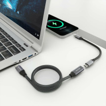 foto de CABLE AISENS USB 3.2 GEN2X2 ALU 20GBPS 8K30 5A 100W USB-C M/H 2.0M