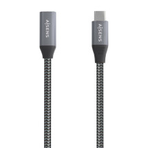 foto de CABLE AISENS USB 3.2 GEN2X2 ALU 20GBPS 8K30 5A 100W USB-C M/H 2.0M