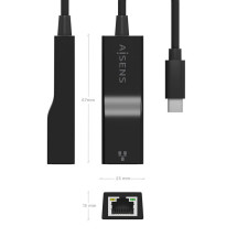 foto de CONVERSOR AISENS USB3.1 GEN1 USB-C A ETHERNET GIGABIT NEGRO 11CM