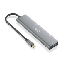 foto de HUB AISENS USB 3.2 GEN1 USB-C/M-USB-C PD100W/H-USB-C/H-3XUSB-A/H