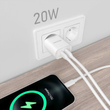 foto de CARGADOR AISENS 20W 1XUSB-C PD3.0 1XUSB-A QC3.0 BLANCO