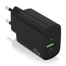 foto de CARGADOR AISENS 20W 1XUSB-C PD3.0 1XUSB-A QC3.0 NEGRO