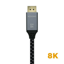 foto de CABLE AISENS DISPLAYPORT V1.4 8K60HZ DP M-DP M GRIS NEGRO 2.0M