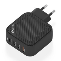 foto de CARGADOR AISENS GAN 100W 3XUSB-C PD3.0 QC4.0 1XUSB-A QC3.0 NEGRO