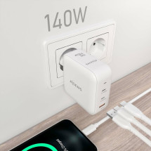 foto de CARGADOR AISENS GAN 140W 2XUSB-C PD3.1 QC4.0 1XUSB-A QC3.0 BLANCO