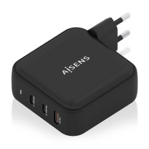 foto de CARGADOR AISENS GAN 140W 2XUSB-C PD3.1 QC4.0 1XUSB-A QC3.0 NEGRO