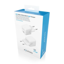 foto de CARGADOR AISENS GAN 25W 1XUSB-C PD3.0 QC4.0 BLANCO