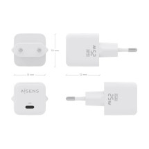 foto de CARGADOR AISENS GAN 25W 1XUSB-C PD3.0 QC4.0 BLANCO