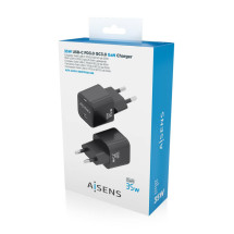 foto de CARGADOR AISENS GAN 35W 1XUSB-C PD3.0 QC4.0 NEGRO