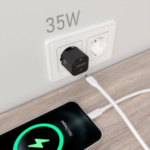foto de CARGADOR AISENS GAN 35W 1XUSB-C PD3.0 QC4.0 NEGRO