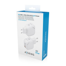 foto de CARGADOR AISENS GAN 65W 2XUSB-C PD3.0 QC4.0 1XUSB-A QC3.0 BLANCO