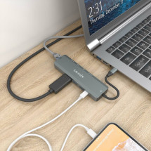 foto de HUB AISENS 5 EN 1 USB-C A 1XHDMI 1XRJ45 2XUSB 1XPD 15CM