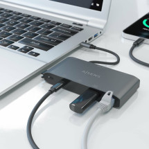foto de USB-C DOCK AISENS 8 EN 1 HDMI VGA RJ45 2XUSB-A 2XUSB-C 5G USB-C PD