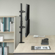 foto de SOPORTE MESA AISENS GIRATORIO E INCLINABLE 2 MONITOR/TV 9KG 17-32