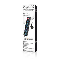 foto de REGLETA EWENT 6 SALIDAS AC 1,5M NEGRO