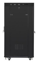 foto de ARMARIO LANBERG RACK 19 27U 600X800 FLAT PACK PUERTA MESH NEGRO CON LCD