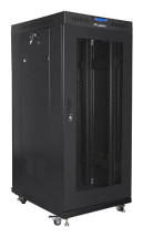 foto de ARMARIO LANBERG RACK 19 27U 600X800 FLAT PACK PUERTA MESH NEGRO CON LCD