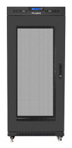foto de ARMARIO LANBERG RACK 19 27U 600X800 FLAT PACK PUERTA MESH NEGRO CON LCD