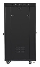 foto de ARMARIO LANBERG RACK 19 27U 600X800 FLAT PACK PUERTA MESH NEGRO CON LCD