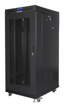foto de ARMARIO LANBERG RACK 19 27U 600X800 FLAT PACK PUERTA MESH NEGRO CON LCD