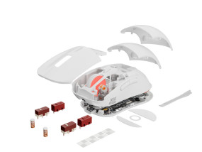 foto de RATON GAMING GENESIS ZIRCON XIII CUSTOMIZABLE INALAMBRICO 26000 DPI BLANCO