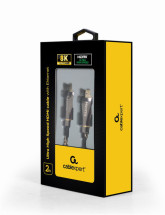 foto de CABLE HDMI 2.1 8K 60HZ GEMBIRD CCBP-HDMI8K-2M PREMIUM TRENZADO ETHERNET 2M NEGRO