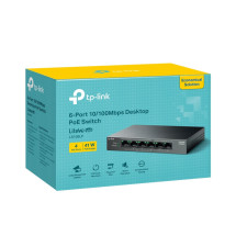 foto de SWITCH TP-LINK LS106LP 6-PUERTOS 10/100 4-PUERTOS POE+