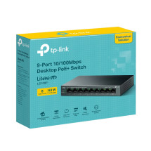 foto de SWITCH TP-LINK LS109P 9 PUERTIOS 10/100 8 PUERTOS POE+