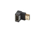foto de ADAPTADOR 8K LANBERG HDMI(M) A HDMI(H) ANGULO ABAJO ALUMINIO PLATA