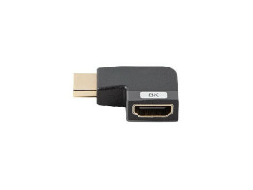 foto de ADAPTADOR 8K LANBERG HDMI(M) A HDMI(H) ANGULO IZQUIERDA ALUMINIO PLATA