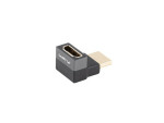 foto de ADAPTADOR 8K LANBERG HDMI(M) A HDMI(H) ANGULO ARRIBA ALUMINIO PLATA