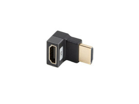 foto de ADAPTADOR 8K LANBERG HDMI(M) A HDMI(H) ANGULO ARRIBA ALUMINIO PLATA