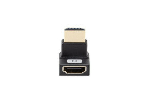 foto de ADAPTADOR 8K LANBERG HDMI(M) A HDMI(H) ANGULO ARRIBA ALUMINIO PLATA