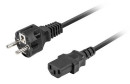 foto de CABLE DE ALIMENTACION LANBERG SCHUKO CEE 7/7 A IEC320 C13 1.8M RECTO