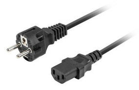 foto de CABLE DE ALIMENTACION LANBERG SCHUKO CEE 7/7 A IEC320 C13 1.8M VDE RECTO